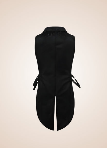 Black Steampunk Gothic Vest Black / L black-steampunk-gothic-vest-black
