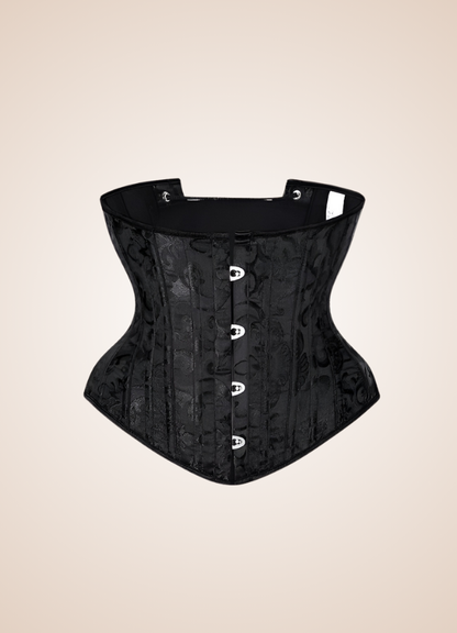 Black Underbust Steampunk Corset