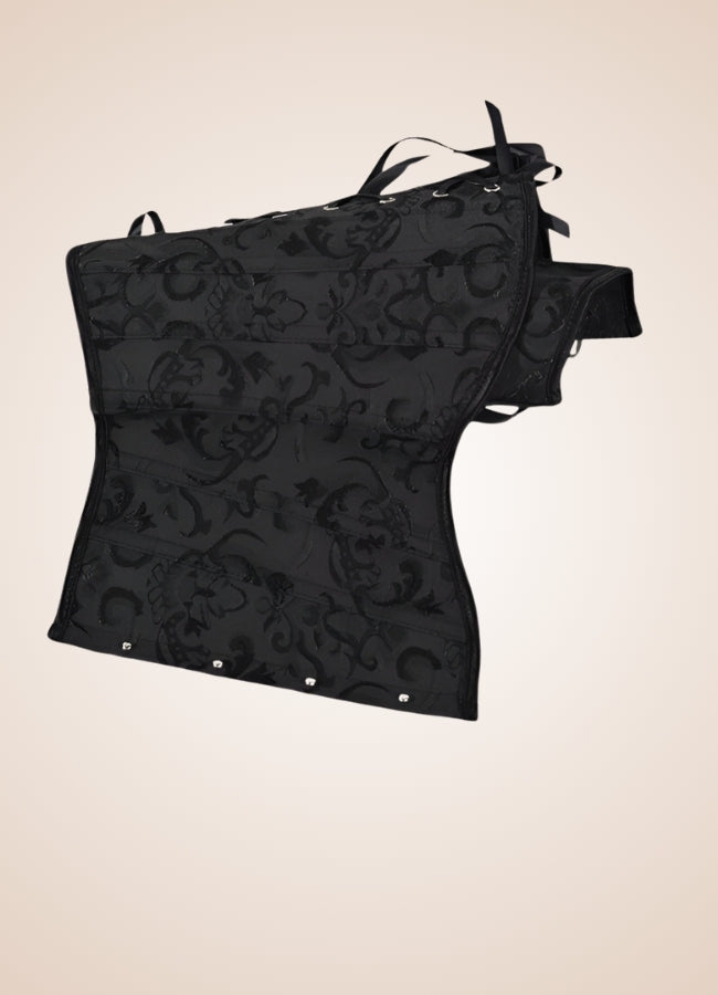 Black Underbust Steampunk Corset Black / 2XL black-underbust-steampunk-corset-black