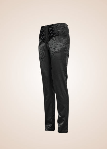 Black Victorian Gothic Pants Black / 3XL black-victorian-gothic-pants-black