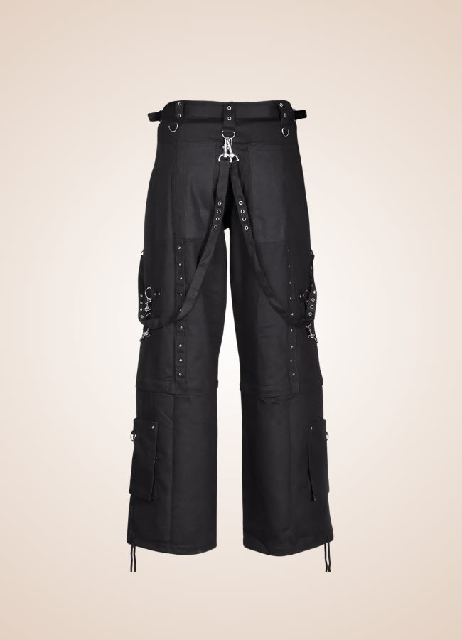 Black Women's Steampunk Baggy Pants Black / L black-womens-steampunk-baggy-pants-black