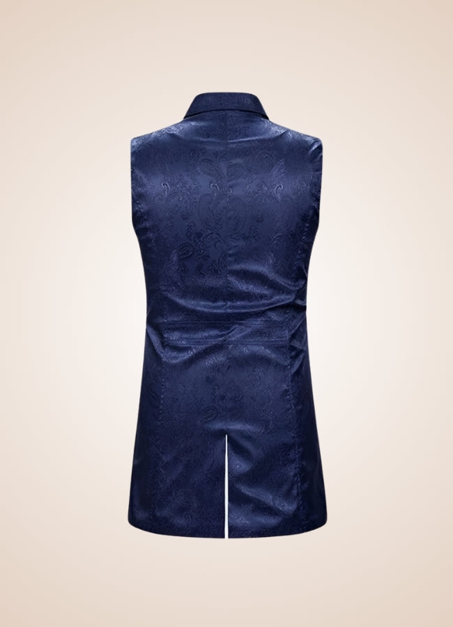 Blue Button Steampunk Vest Navy Blue / XL blue-button-steampunk-vest-navy-blue