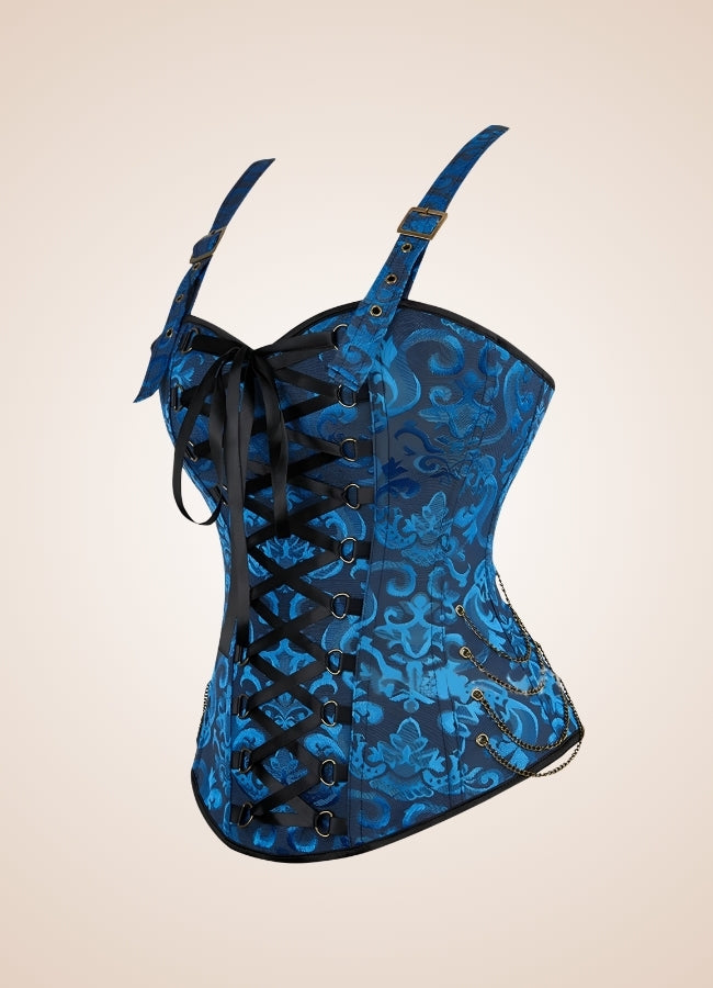 Blue Pirate Steampunk Corset Blue / 5XL blue-pirate-steampunk-corset-blue