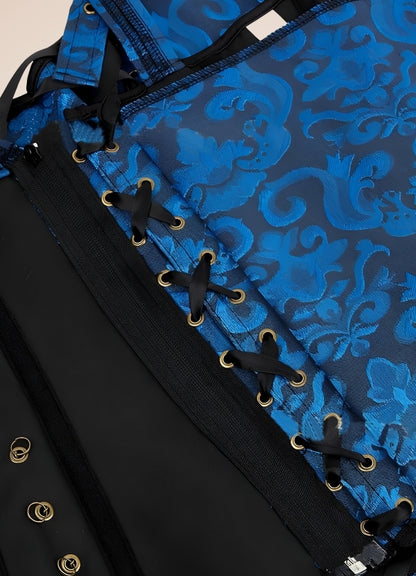 Blue Pirate Steampunk Corset Blue / 5XL blue-pirate-steampunk-corset-blue