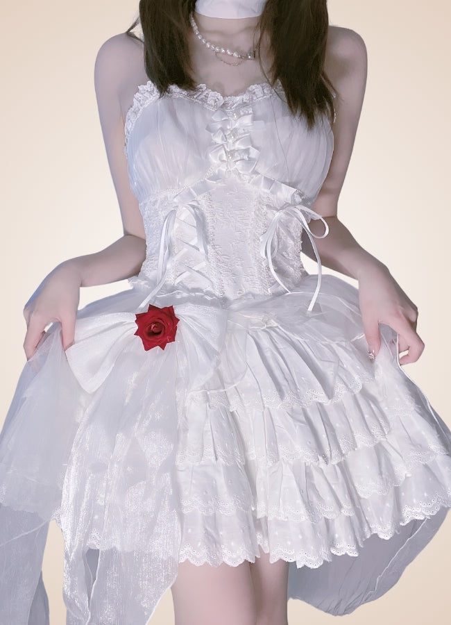 Bowknot Steampunk Summer Dress White / M bowknot-steampunk-summer-dress-white