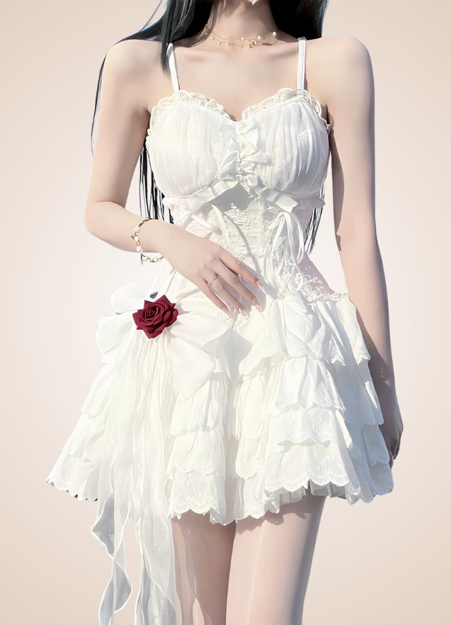 Bowknot Steampunk Summer Dress White / M bowknot-steampunk-summer-dress-white