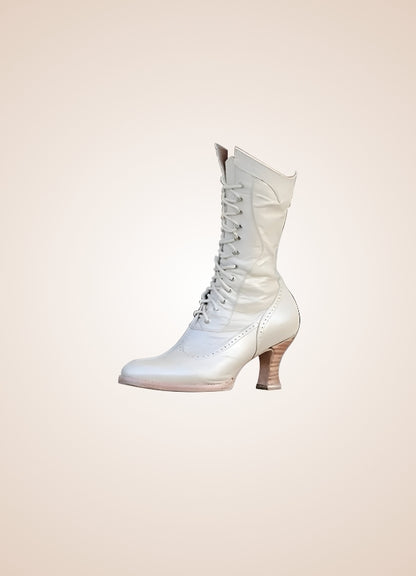 British High Knee Steampunk Boots White / 12.5 british-high-knee-steampunk-boots-white