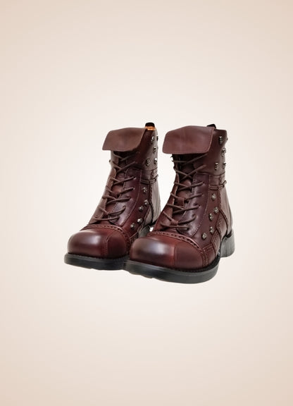 Brown Leather Motorcycle Boots Brown / 14.0 brown-leather-motorcycle-boots-brown