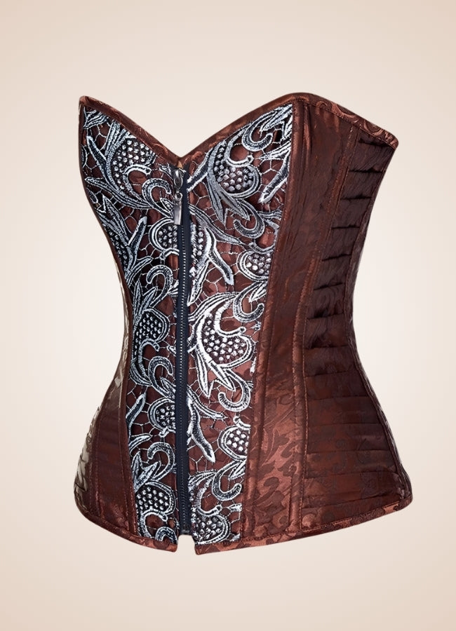 Brown Vintage Steampunk Bustier Brown / 4XL brown-vintage-steampunk-bustier-brown