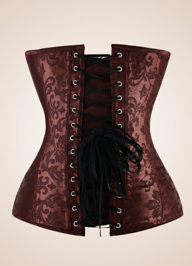 Brown Vintage Steampunk Bustier Brown / 4XL brown-vintage-steampunk-bustier-brown