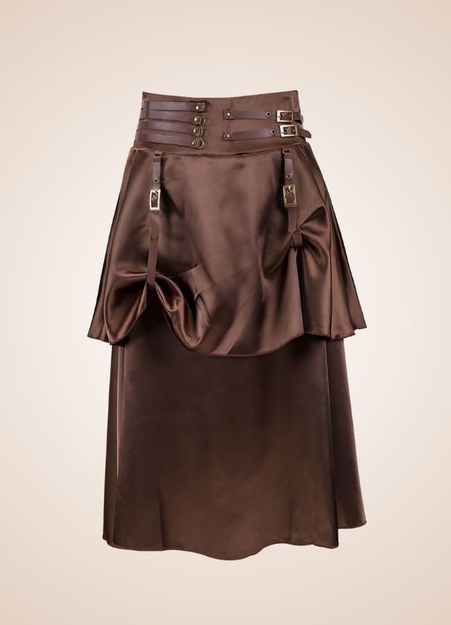 Buckles Steampunk Pirate Skirt Brown / XL buckles-steampunk-pirate-skirt-brown