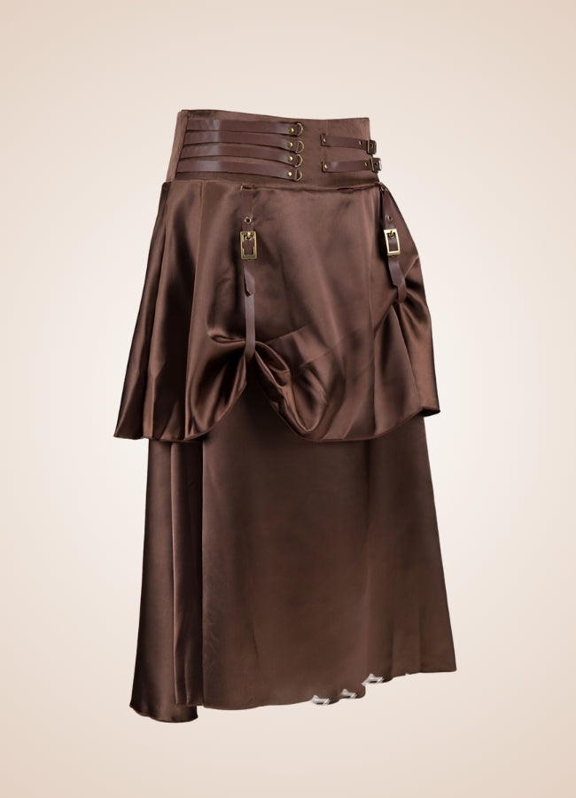 Buckles Steampunk Pirate Skirt Brown / XL buckles-steampunk-pirate-skirt-brown