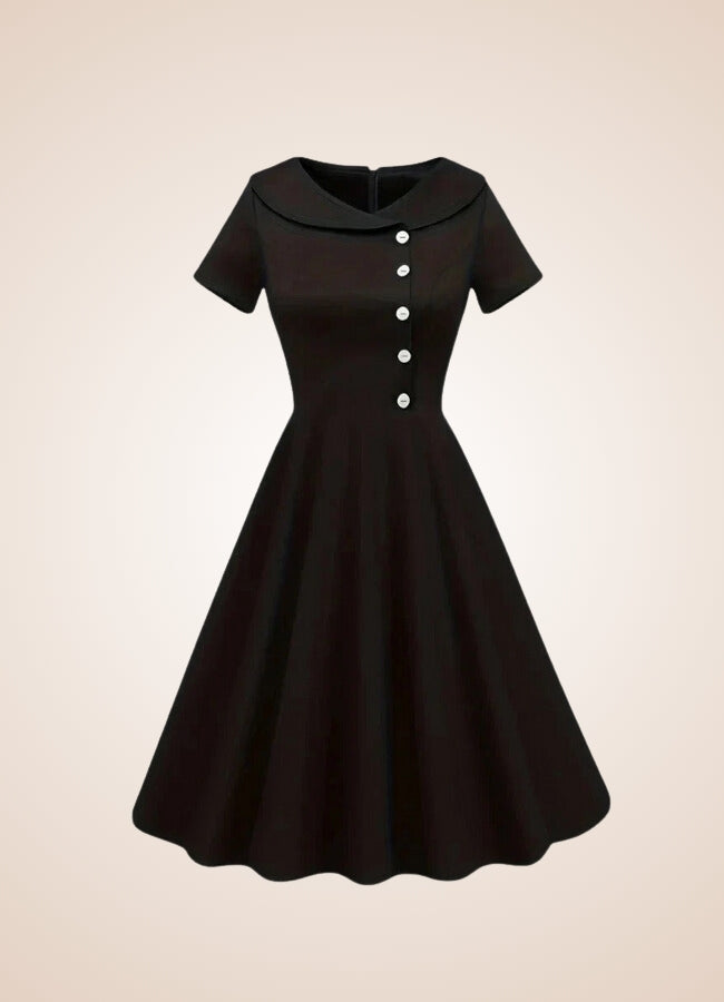 Button Summer Steampunk Dress Black / XL button-summer-steampunk-dress-black