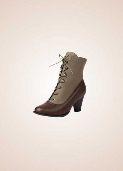 Chunky Heel Steampunk Boots Brown / 12.5 chunky-heel-steampunk-boots-brown