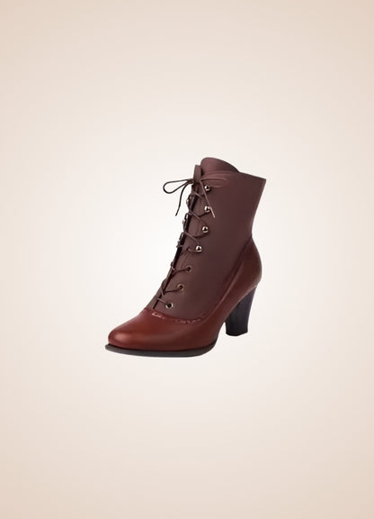 Chunky Heel Steampunk Boots Vintage Red / 12.5 chunky-heel-steampunk-boots-vintage-red