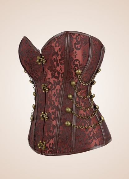 Classic Steampunk Chain Corset Brown / 4XL classic-steampunk-chain-corset-brown