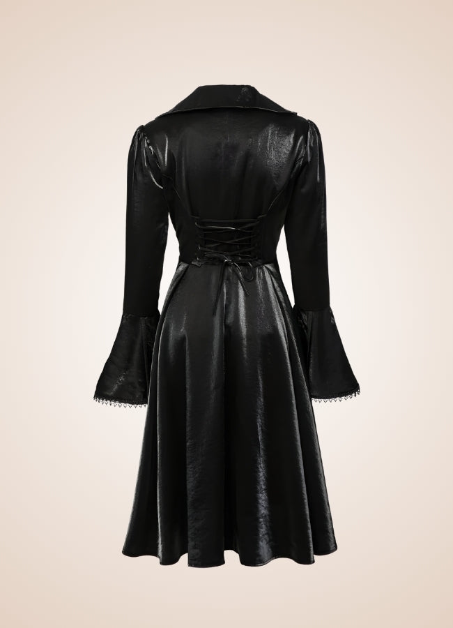 Classic Victorian Steampunk Women's Coat Black / XL classic-victorian-steampunk-womens-coat-black