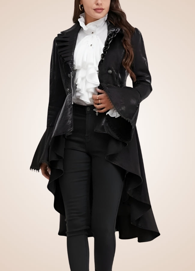 Classic Victorian Steampunk Women's Coat Black / XL classic-victorian-steampunk-womens-coat-black