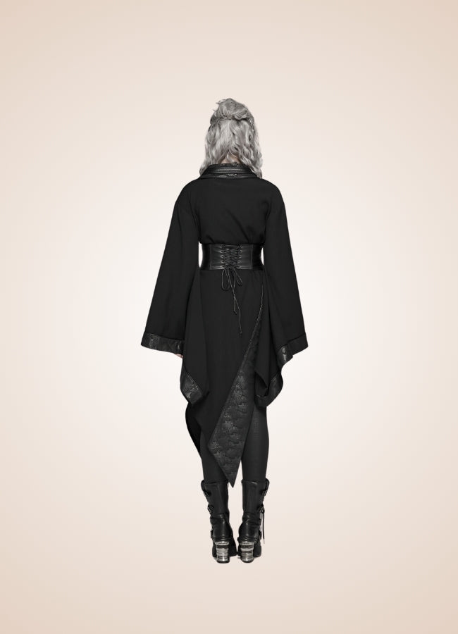 Dark Goth Punk Long Dress Black / L-XL dark-goth-punk-long-dress-black