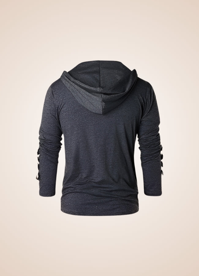 Dark Gray Steampunk Hooded Sweatshirt Dark Gray / 4XL dark-gray-steampunk-hooded-sweatshirt-dark-gray