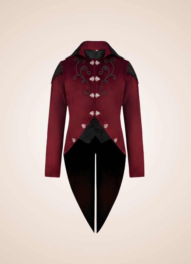 Gentleman Steampunk Coat Wine Red / 3XL gentleman-steampunk-coat-wine-red