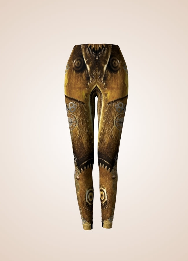 Gold Steampunk Gear Legging Gold / L gold-steampunk-gear-legging-gold