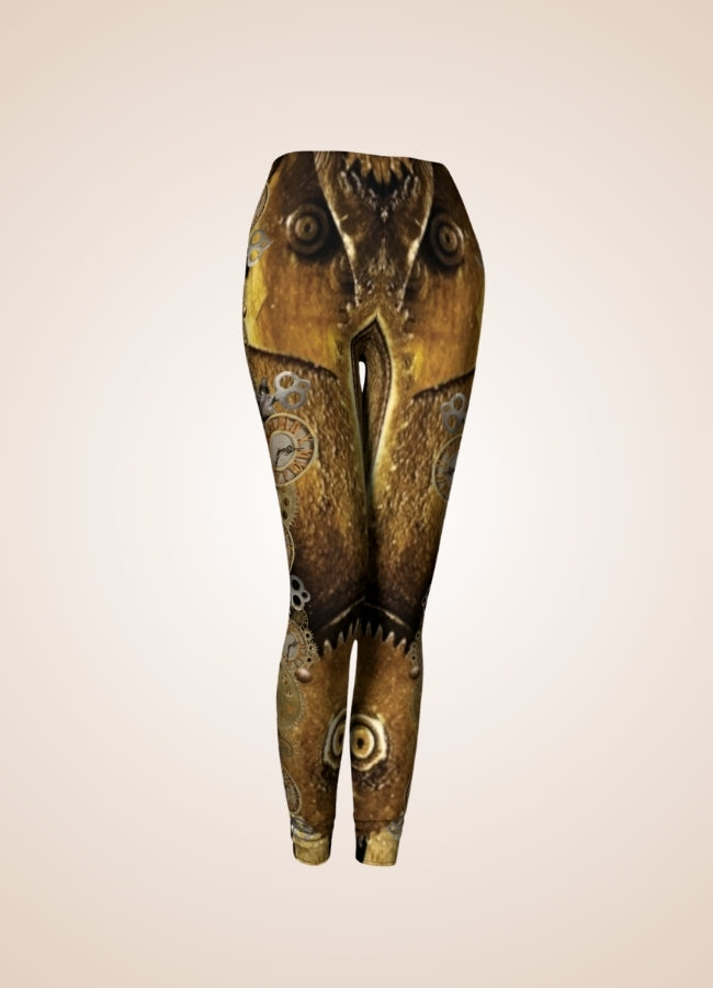 Gold Steampunk Gear Legging Gold / L gold-steampunk-gear-legging-gold