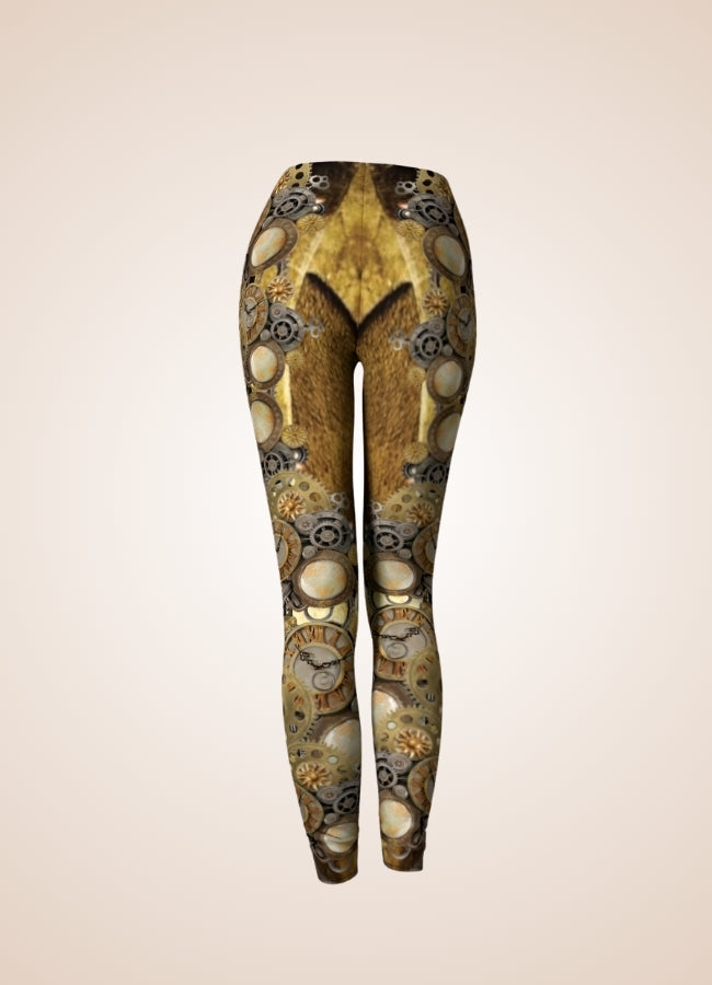 Gold Steampunk Gear Legging Gold / L gold-steampunk-gear-legging-gold