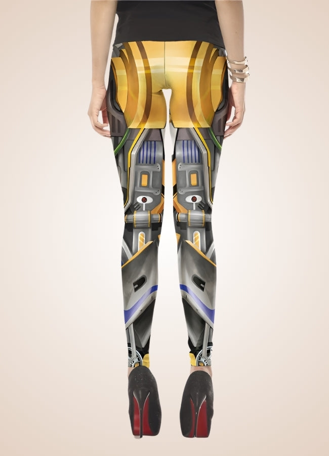 Gold Steampunk Robot Legging Gold / L gold-steampunk-robot-legging-gold