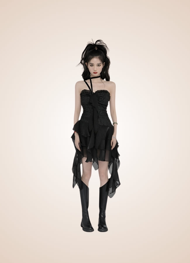 Goth Punk Dress Black / M goth-punk-dress-black