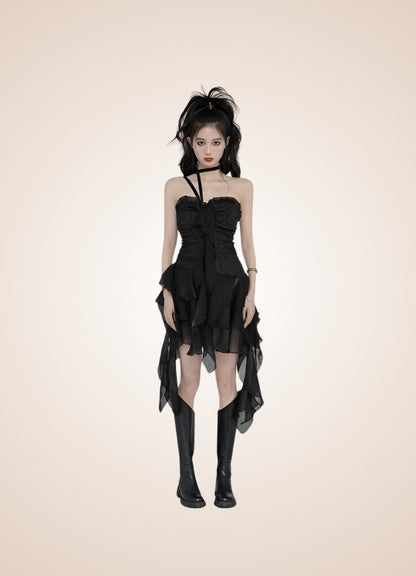 Goth Punk Dress Black / M goth-punk-dress-black
