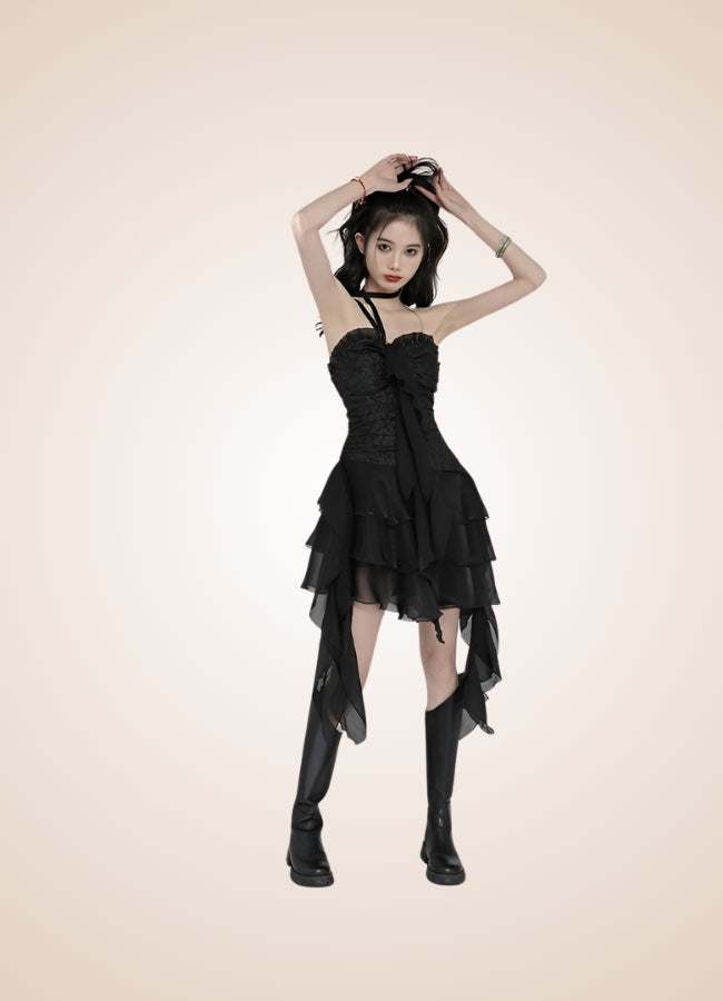 Goth Punk Dress Black / M goth-punk-dress-black