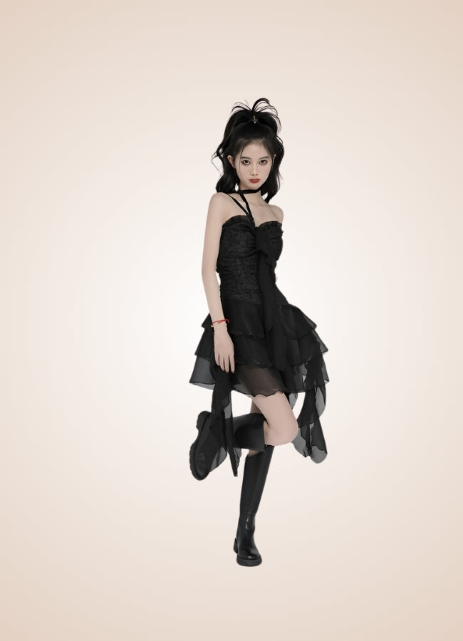 Goth Punk Dress Black / M goth-punk-dress-black