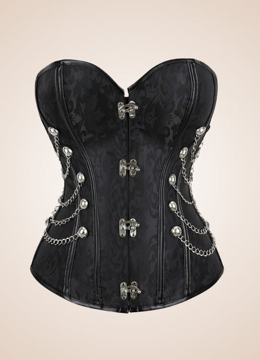 Gothic Chain Steampunk Corset Black / 4XL gothic-chain-steampunk-corset-black