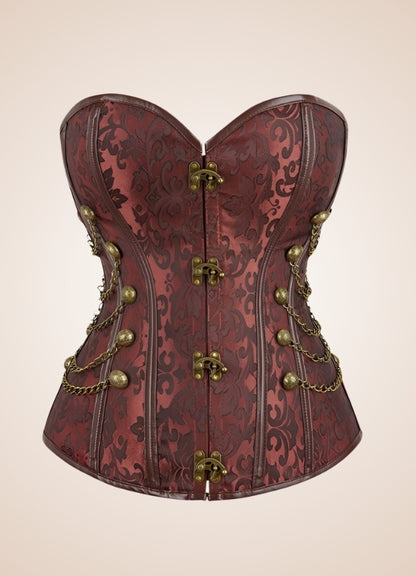 Gothic Chain Steampunk Corset Brown / 4XL gothic-chain-steampunk-corset-brown