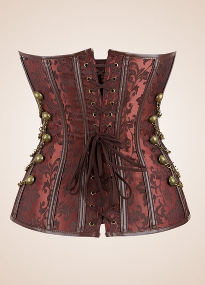 Gothic Chain Steampunk Corset Brown / 4XL gothic-chain-steampunk-corset-brown