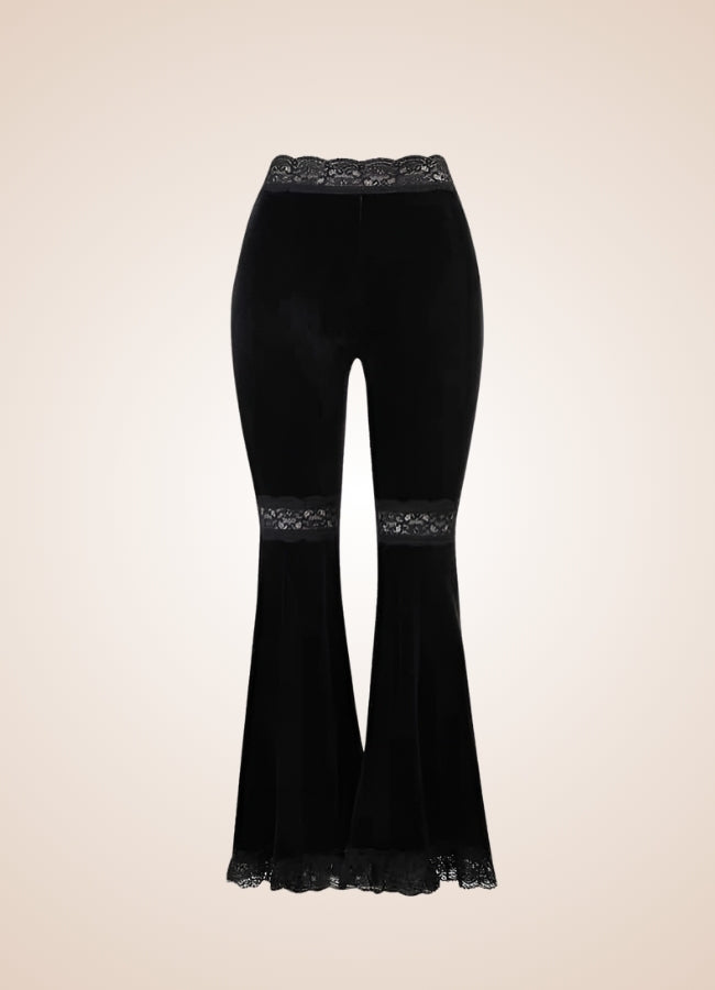 Gothic High Waist Pants Black / M gothic-high-waist-pants-black