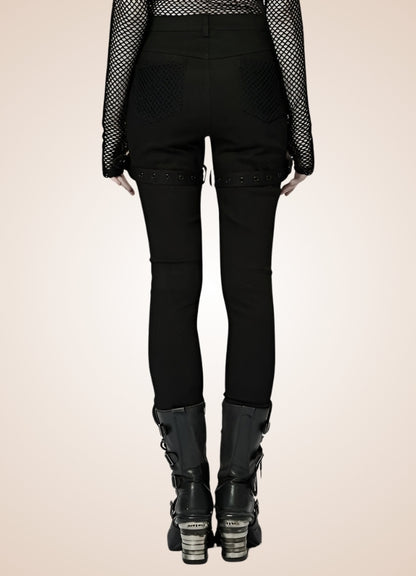 Gothic Punk Hollow Mesh Pants Black / 2XL gothic-punk-hollow-mesh-pants-black