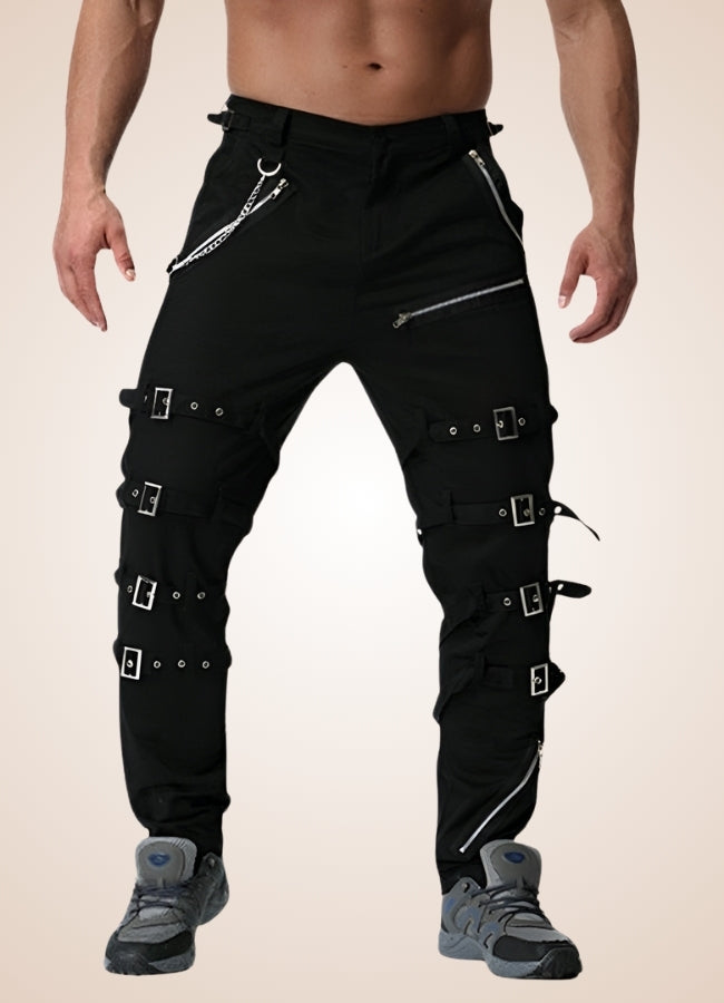 Gothic Punk Men Trousers Black / 38.0 gothic-punk-men-trousers-black