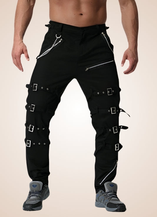 Gothic Punk Men Trousers Black / 38.0 gothic-punk-men-trousers-black