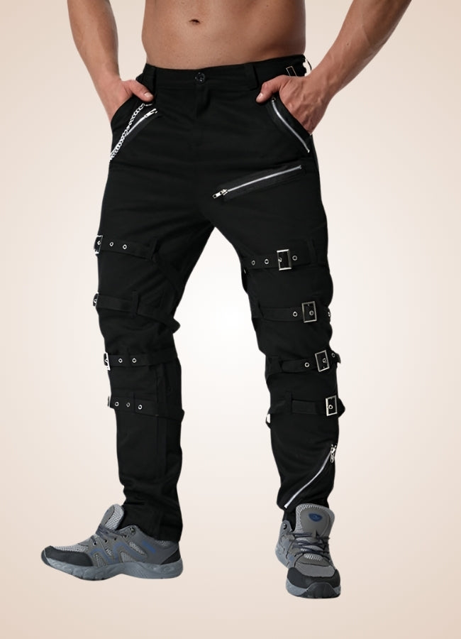 Gothic Punk Men Trousers Black / 38.0 gothic-punk-men-trousers-black