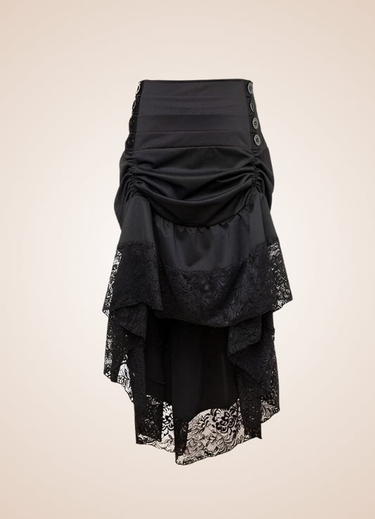 Gothic Ruffled Skirt Black / XL gothic-ruffled-skirt-black