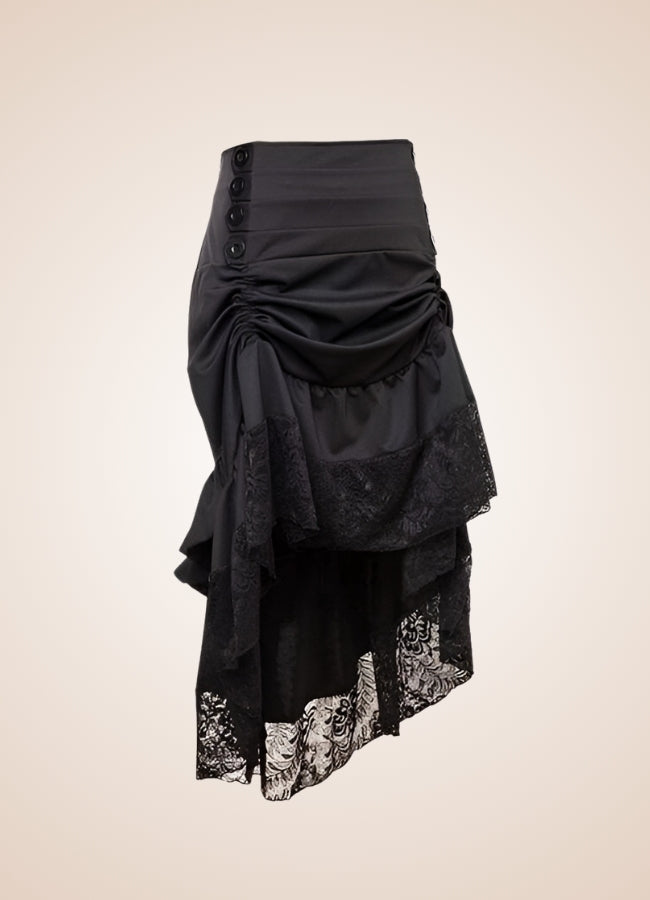 Gothic Ruffled Skirt Black / XL gothic-ruffled-skirt-black