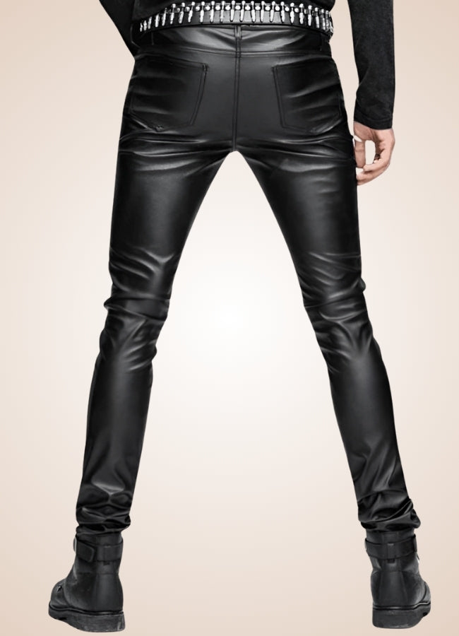 Gothic Slim Fit Leather Pants Black / 3XL gothic-slim-fit-leather-pants-black