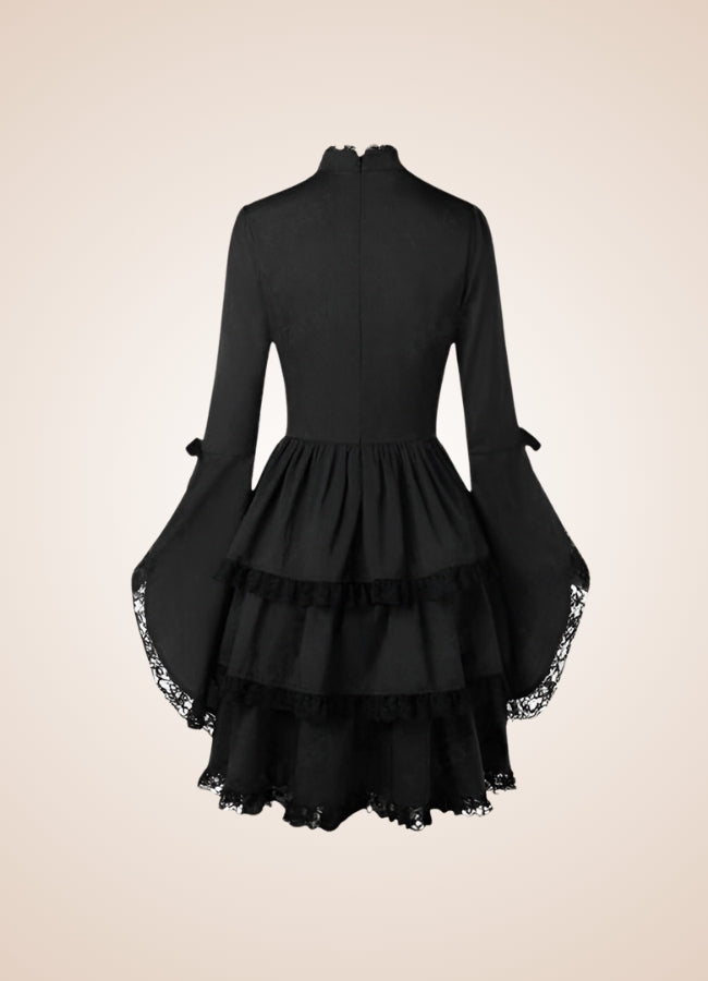 Gothic Steampunk Dress Black / XL gothic-steampunk-dress-black