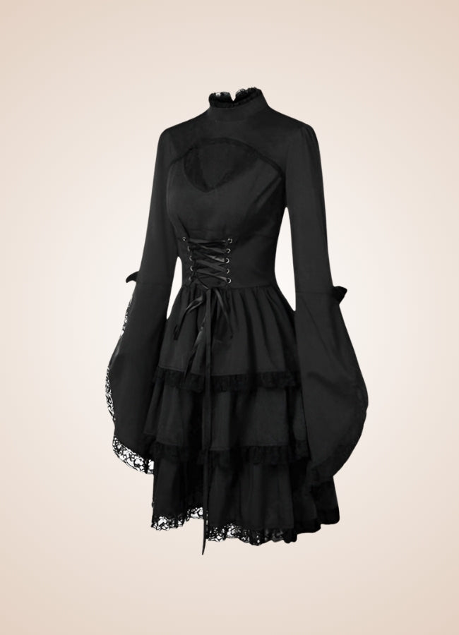 Gothic Steampunk Dress Black / XL gothic-steampunk-dress-black