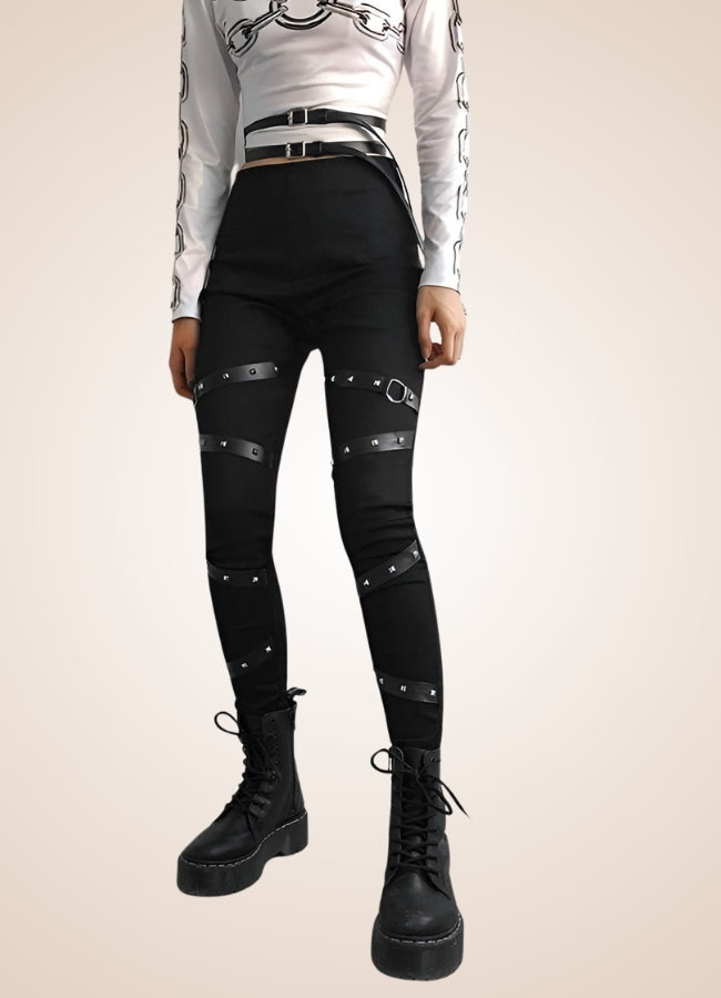 Gothic Steampunk Pants Black / L gothic-steampunk-pants-black