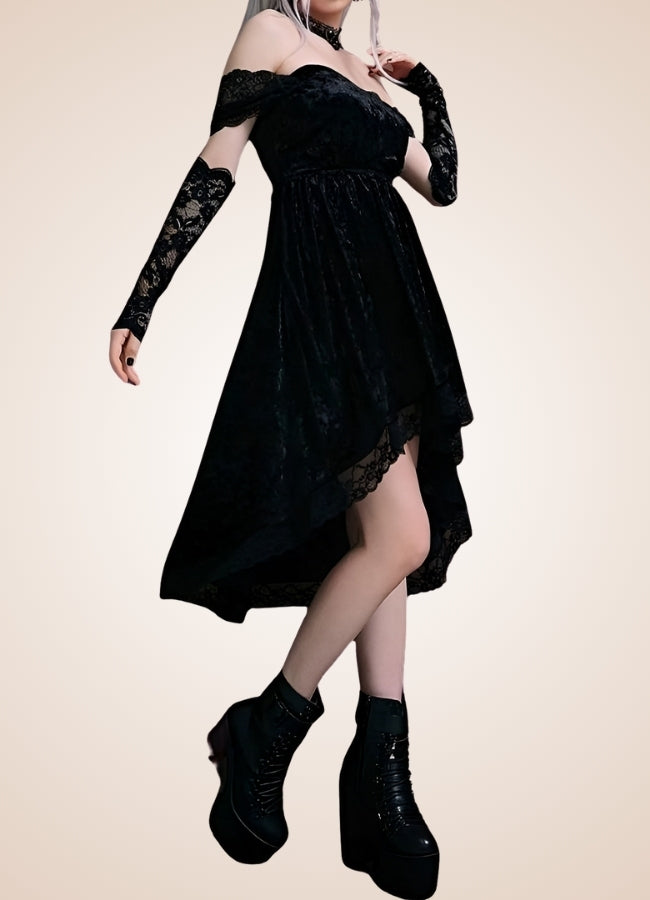 Gothic Steampunk Wedding Dress Black / XL gothic-steampunk-wedding-dress-black