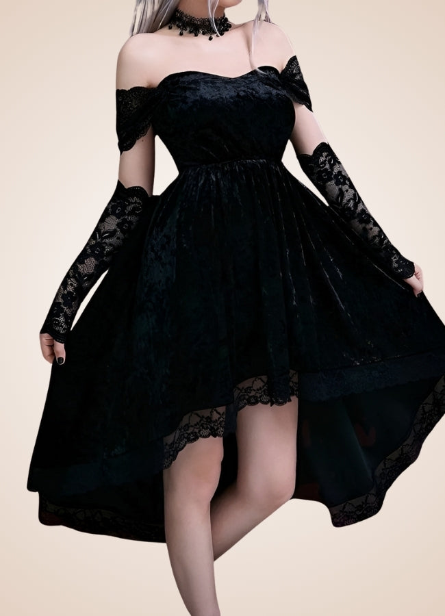 Gothic Steampunk Wedding Dress Black / XL gothic-steampunk-wedding-dress-black