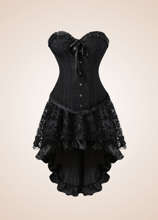 Gothic Victorian Corset Dress Black / 5XL gothic-victorian-corset-dress-black